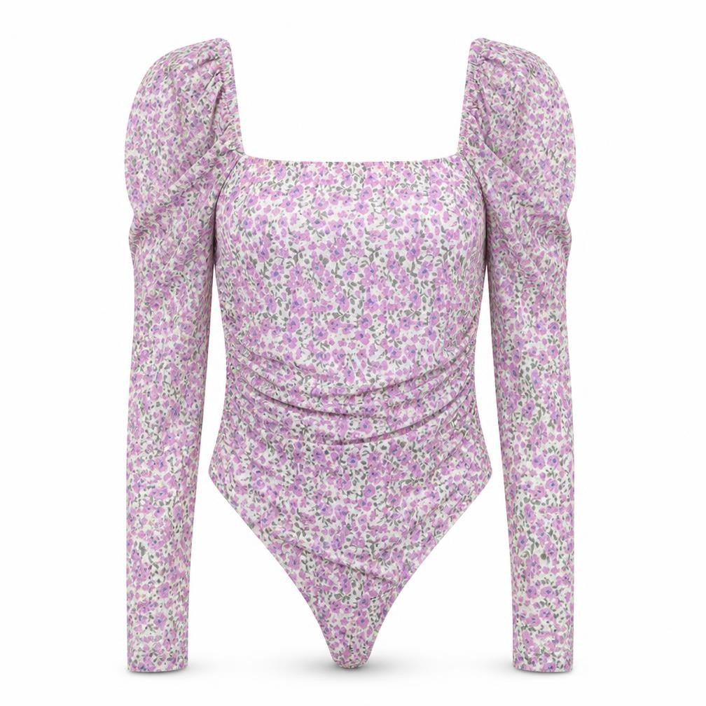 Womens UK Size 8 Naanaa One-Piece Purple Bodysuit