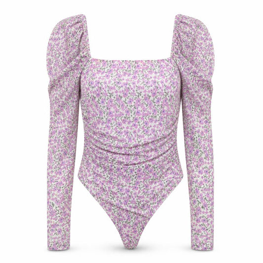 Womens UK Size 8 Naanaa One-Piece Purple Bodysuit