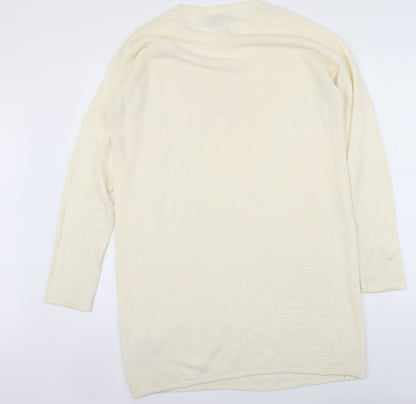 Womens UK Size M Amisu Ivory Tunic Jumper