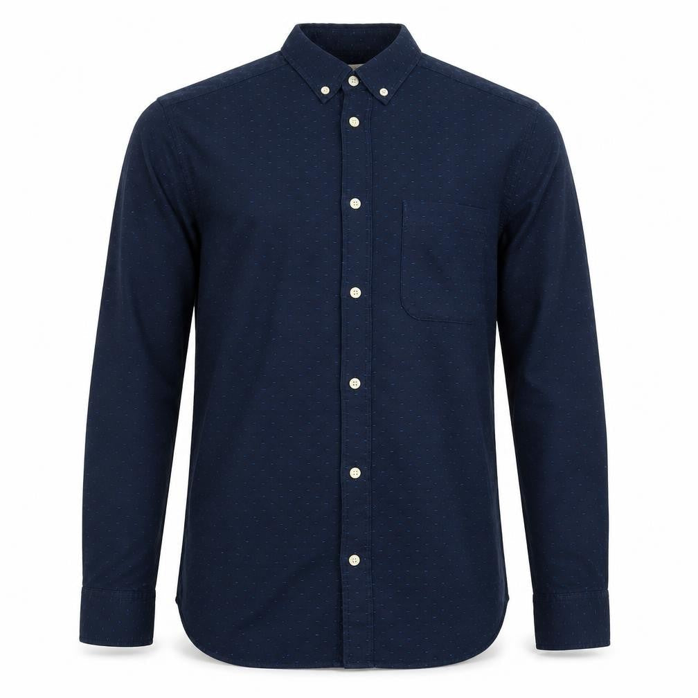 Mens UK Size S H&M Blue  Button-Up Long Sleeve Casual Shirt