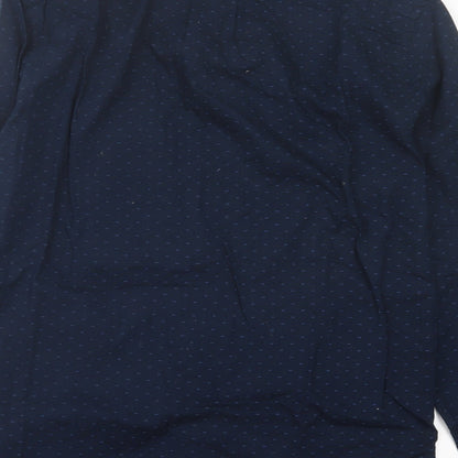 Mens UK Size S H&M Blue  Button-Up Long Sleeve Casual Shirt