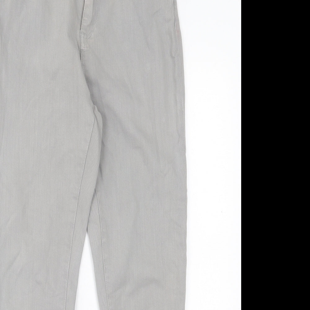 Dunnes Stores Womens Grey Cotton Skinny Jeans Size 12 L26 in Regular Button