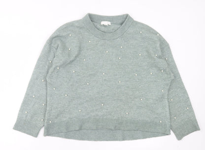 Womens UK Size S H&M Green Pullover Jumper