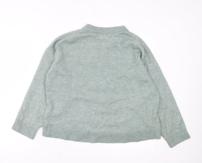 Womens UK Size S H&M Green Pullover Jumper