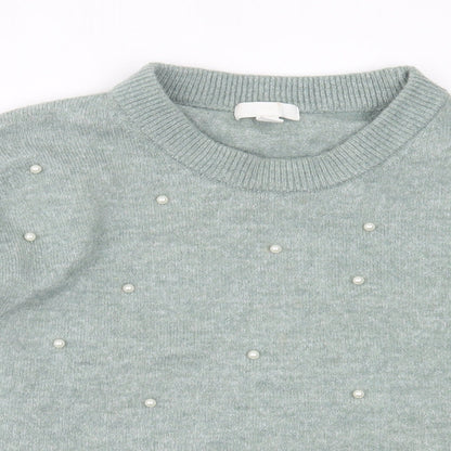 Womens UK Size S H&M Green Pullover Jumper