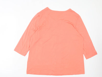 Womens UK Size 18 Gerry Weber Pink Basic T-Shirt