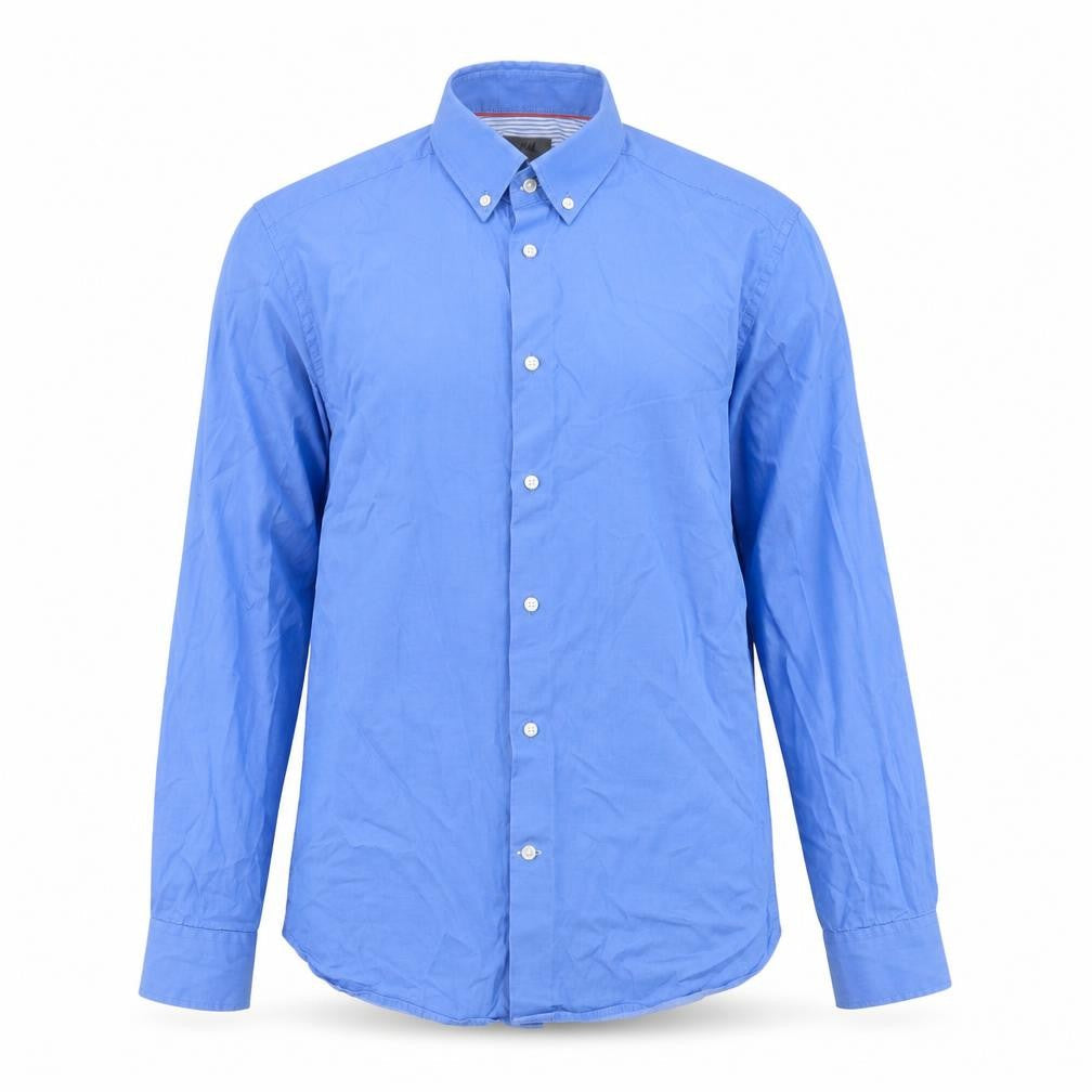 Mens UK Size S H&M Blue  Button-Up Long Sleeve Casual Shirt