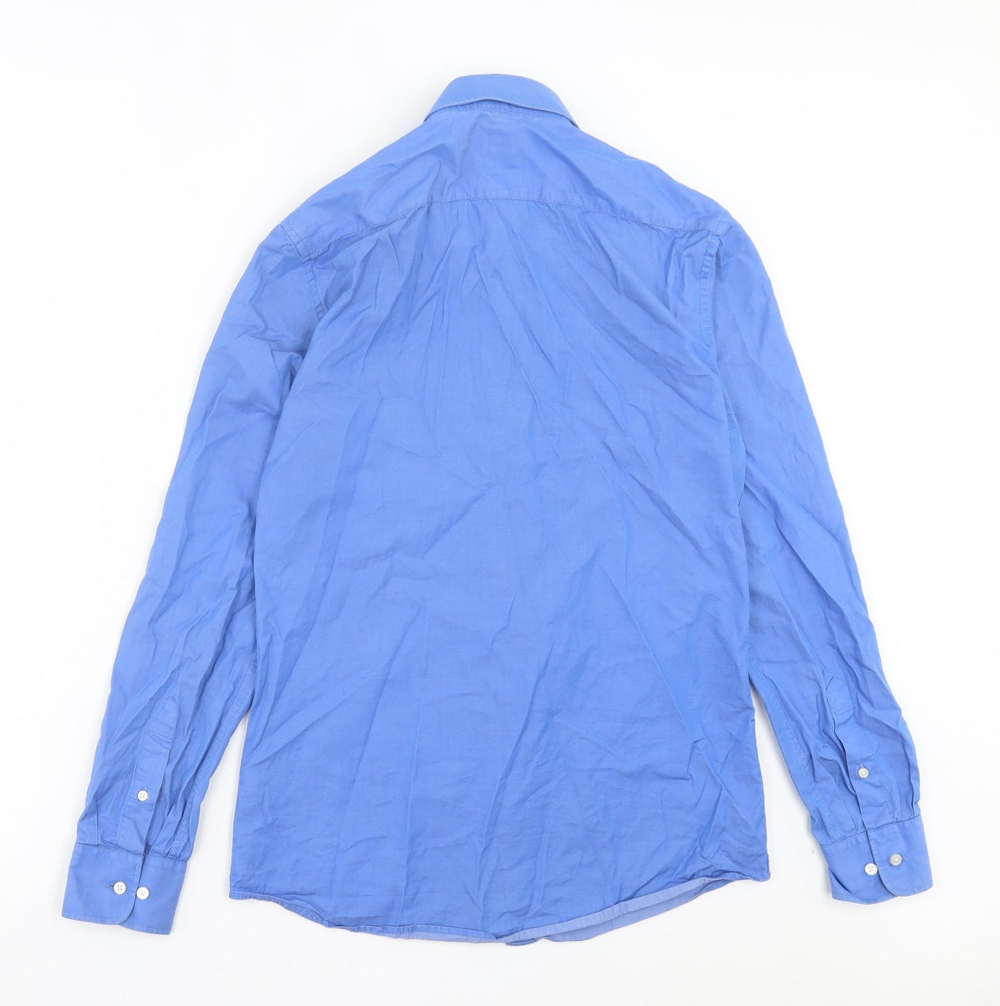 Mens UK Size S H&M Blue  Button-Up Long Sleeve Casual Shirt