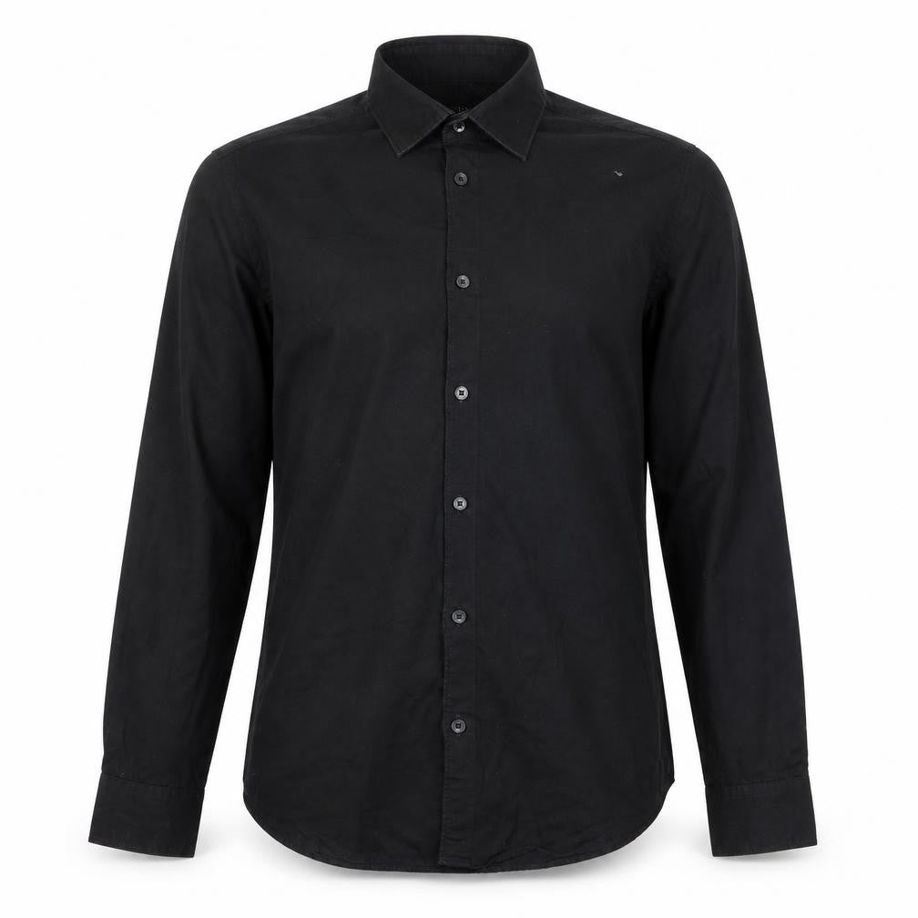 Mens UK Size S H&M Black  Button-Up Long Sleeve Casual Shirt