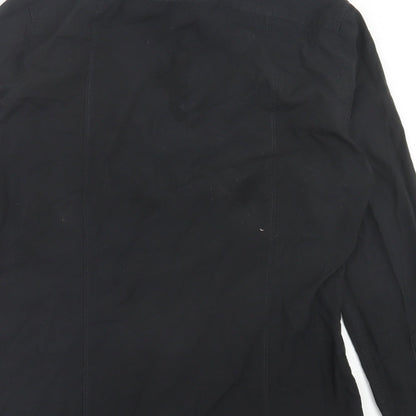 Mens UK Size S H&M Black  Button-Up Long Sleeve Casual Shirt