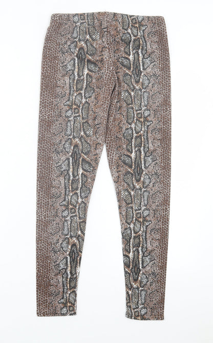 Womens UK Size 10 Papaya Regular Fit Capri Brown Trousers