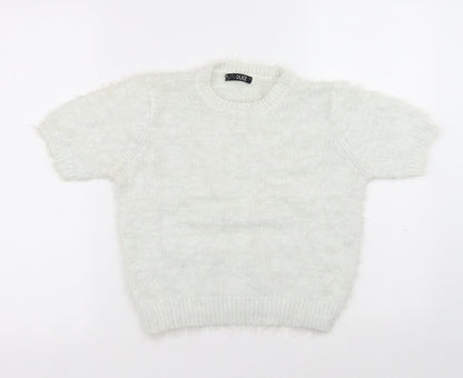 Womens UK Size S Quiz White Pullover Jumper