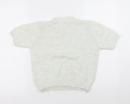Womens UK Size S Quiz White Pullover Jumper