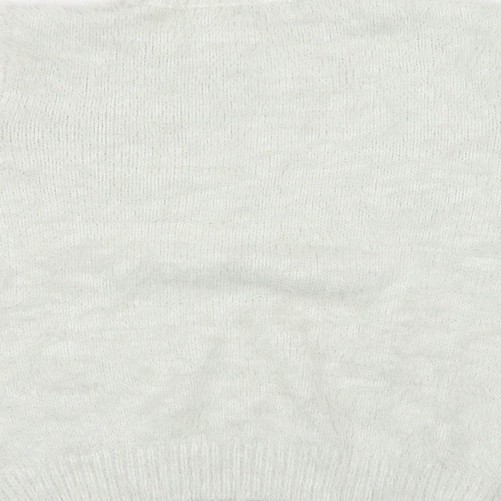 Womens UK Size S Quiz White Pullover Jumper