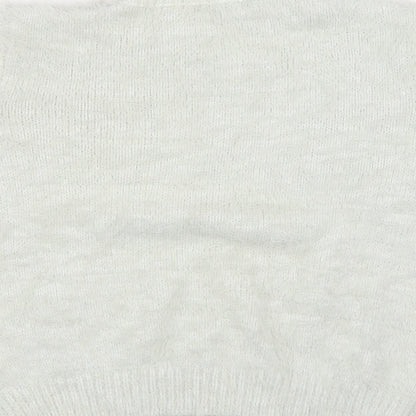 Womens UK Size S Quiz White Pullover Jumper
