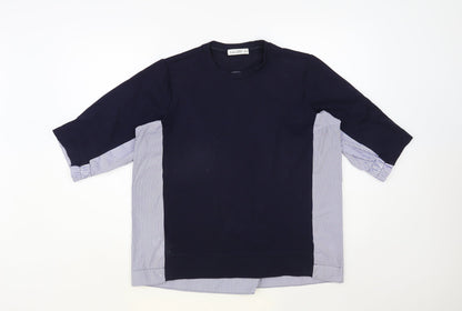 Womens UK Size M Gallery Blue Basic Blouse