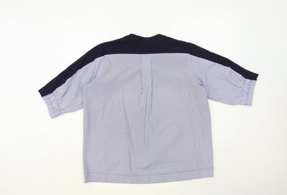 Womens UK Size M Gallery Blue Basic Blouse