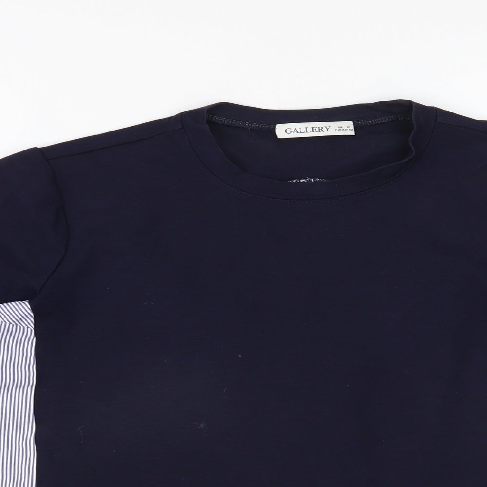 Womens UK Size M Gallery Blue Basic Blouse