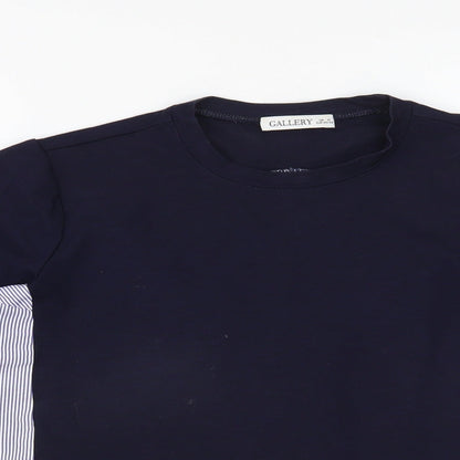 Womens UK Size M Gallery Blue Basic Blouse