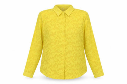 Womens UK Size L Preworn Yellow Basic Button-Up