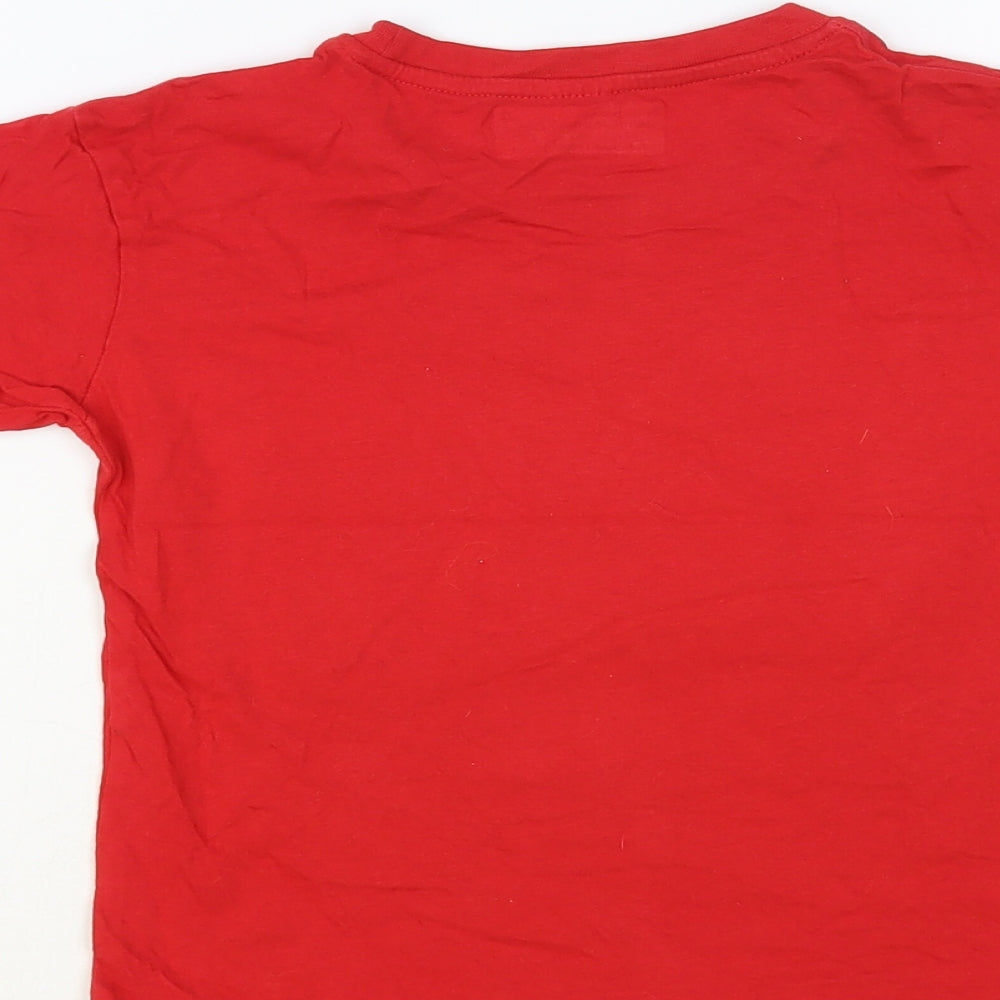 Rebrinde Boys Red Cotton Pullover T-Shirt Size 4 Years Crew Neck Pullover - Aveng Bros