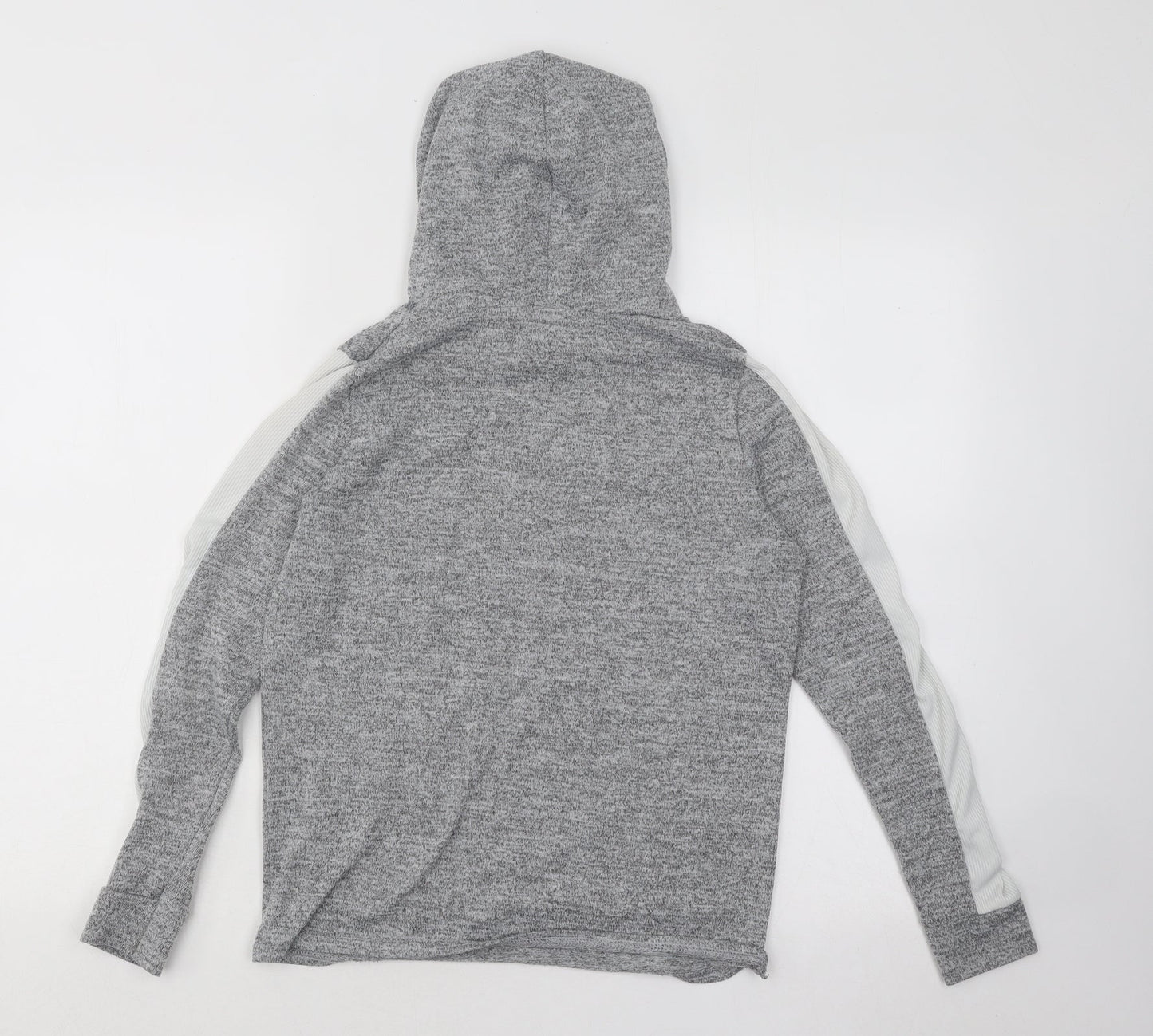 Boohoo Womens Grey Acrylic Pullover Hoodie Size 6 Pullover