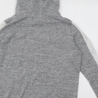 Boohoo Womens Grey Acrylic Pullover Hoodie Size 6 Pullover