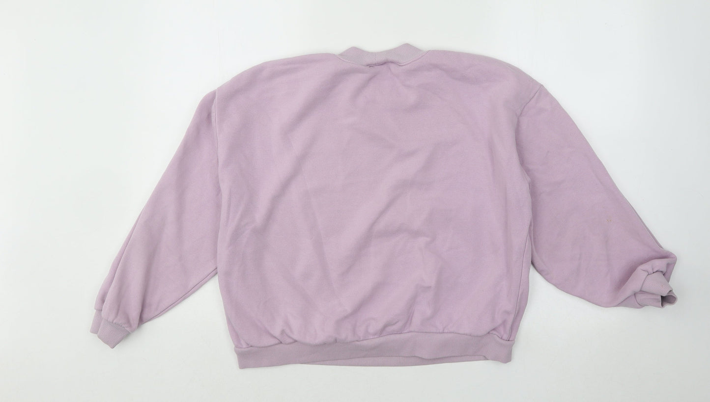 NEXT Girls Purple Cotton Pullover Sweatshirt Size 15 Years Pullover