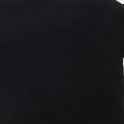 Preworn Boys Black Cotton Basic T-Shirt Size 4-5 Years Round Neck Pullover - Legend