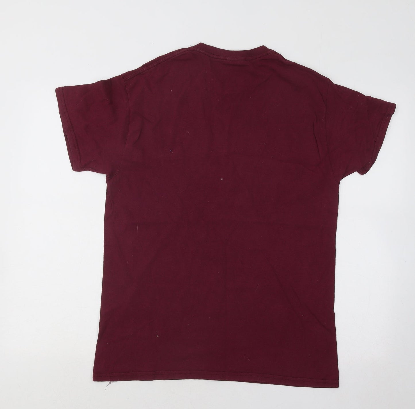 Womens UK Size M Gildan Purple Basic T-Shirt