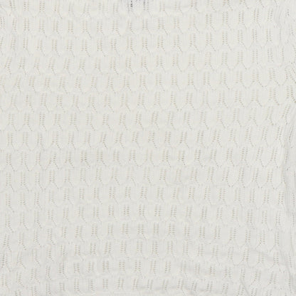 Primark Womens White Round Neck Viscose Pullover Jumper Size XS