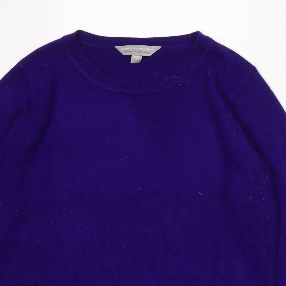 Womens UK Size 8 Dorothy Perkins Purple Pullover Jumper