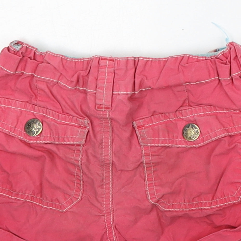 Pumpkin Patch Girls Pink Cotton Chino Shorts Size 3 Years Regular