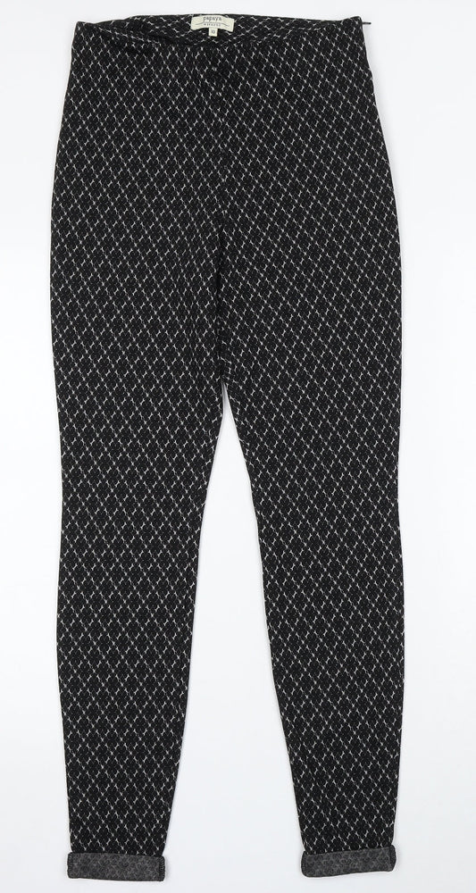 Womens UK Size 10 Papaya Regular Fit  Black Trousers