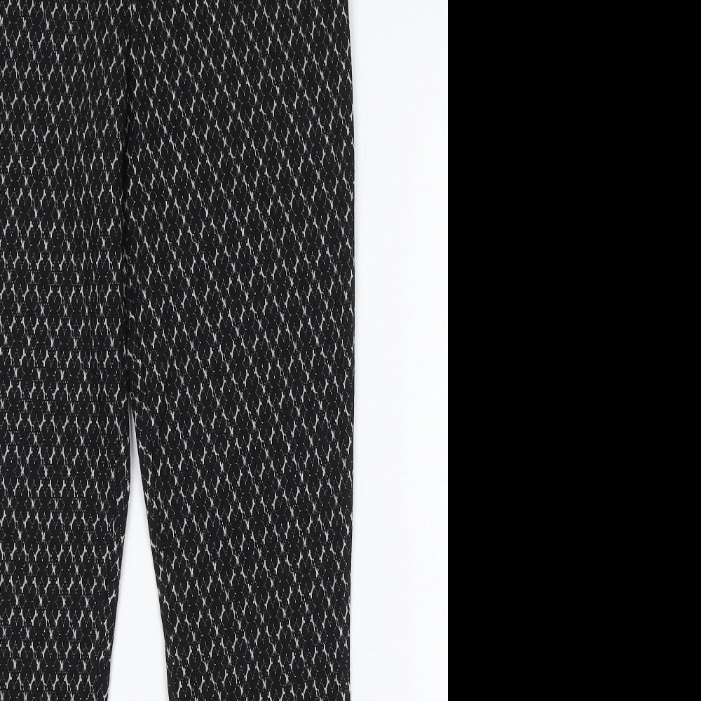 Womens UK Size 10 Papaya Regular Fit  Black Trousers