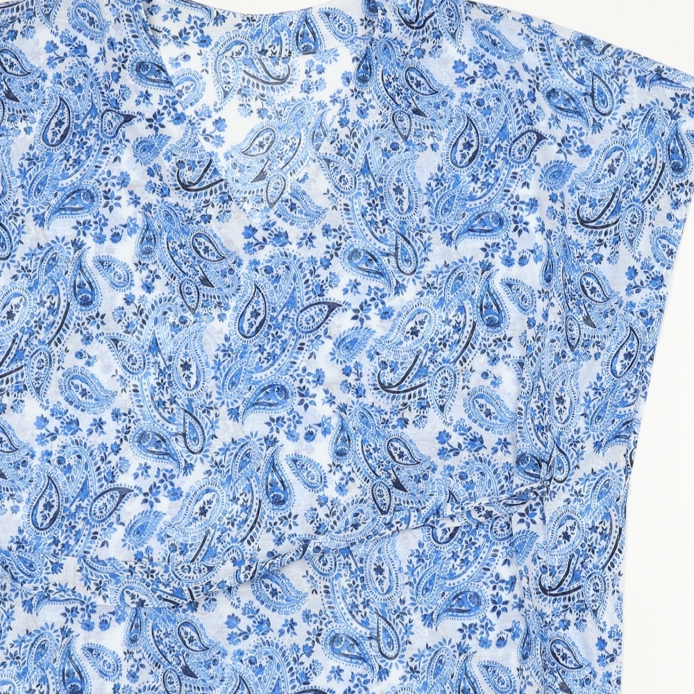Womens UK Size M H&M Blue Basic Blouse