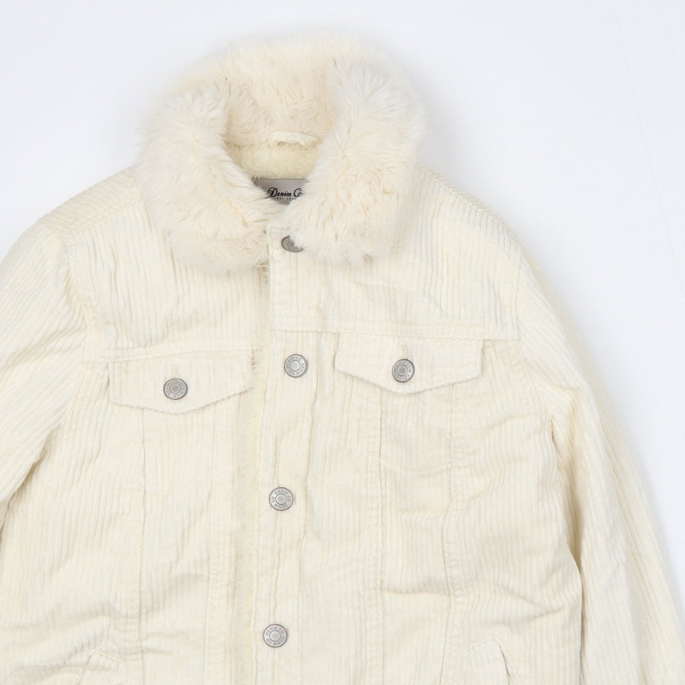Womens UK Size 8 Denim & Co. Ivory Jacket