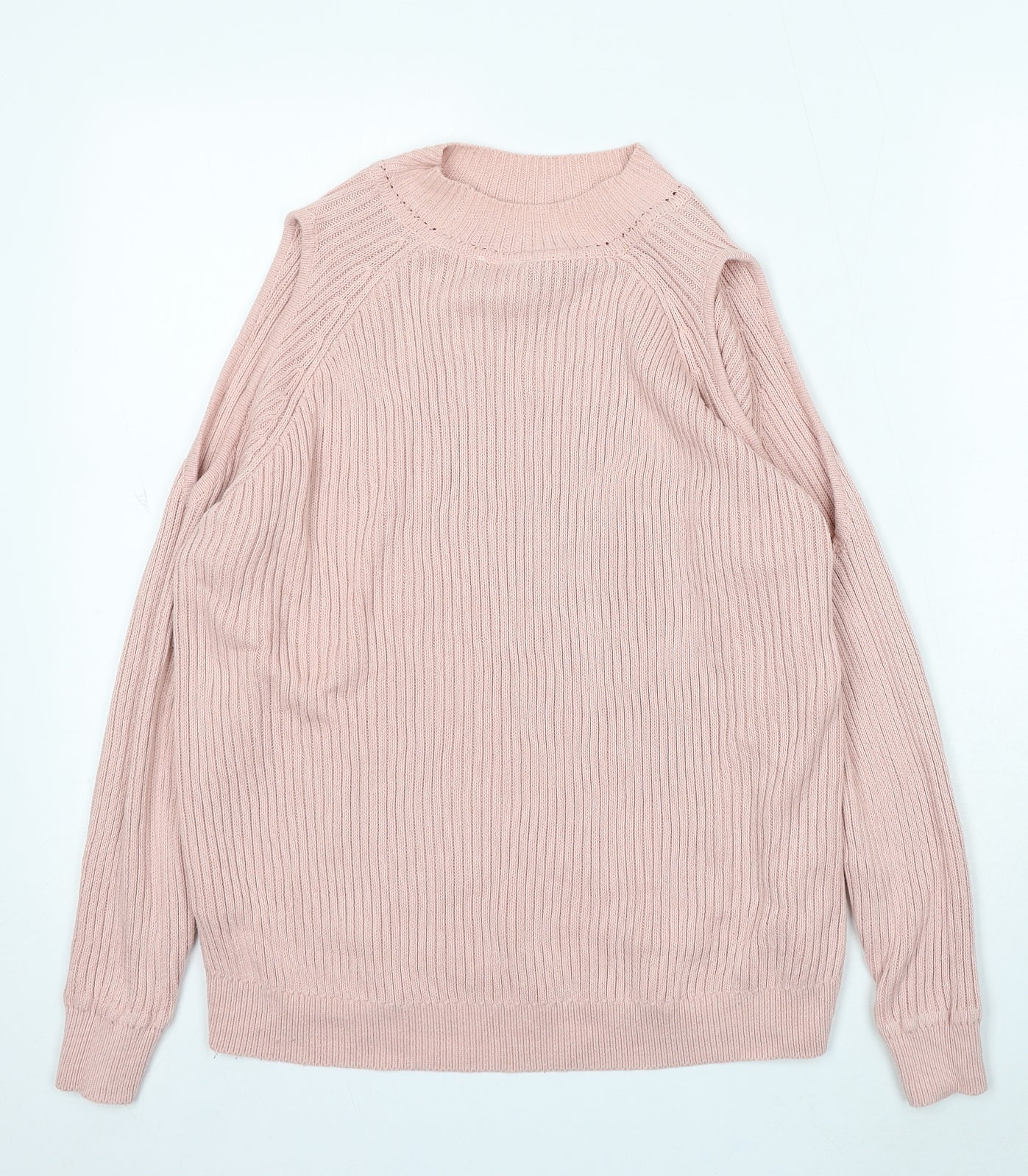 Womens UK Size M Divided Pink Pullover Jumper
