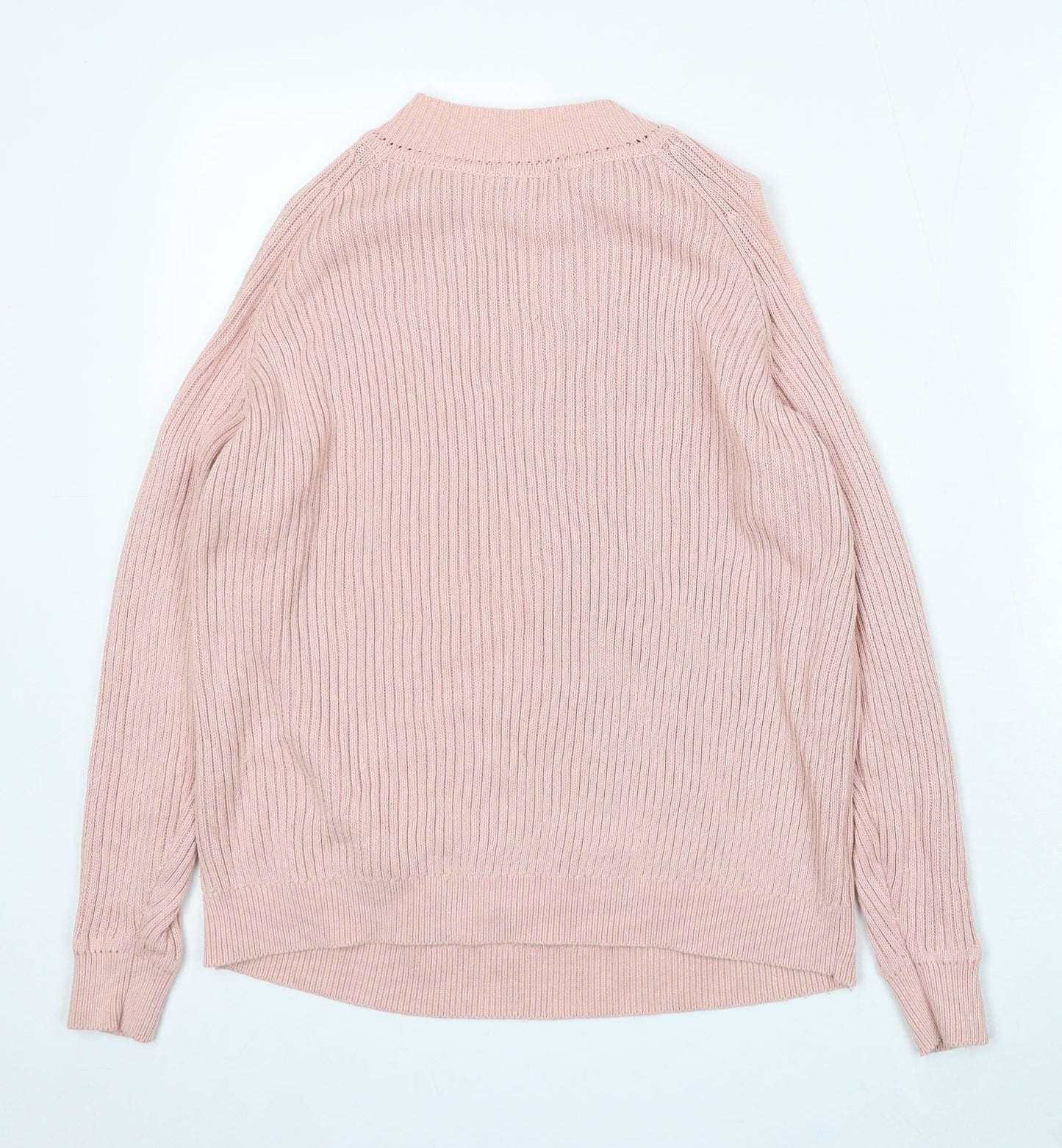 Womens UK Size M Divided Pink Pullover Jumper