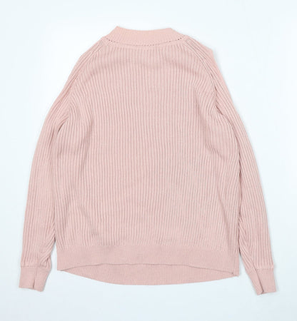 Womens UK Size M Divided Pink Pullover Jumper