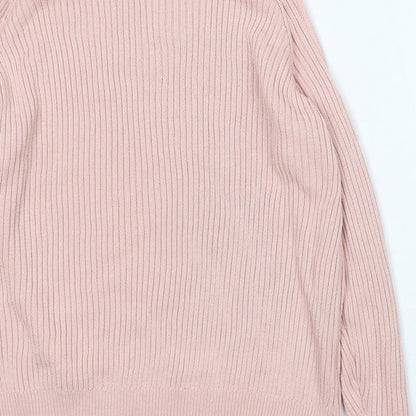 Womens UK Size M Divided Pink Pullover Jumper