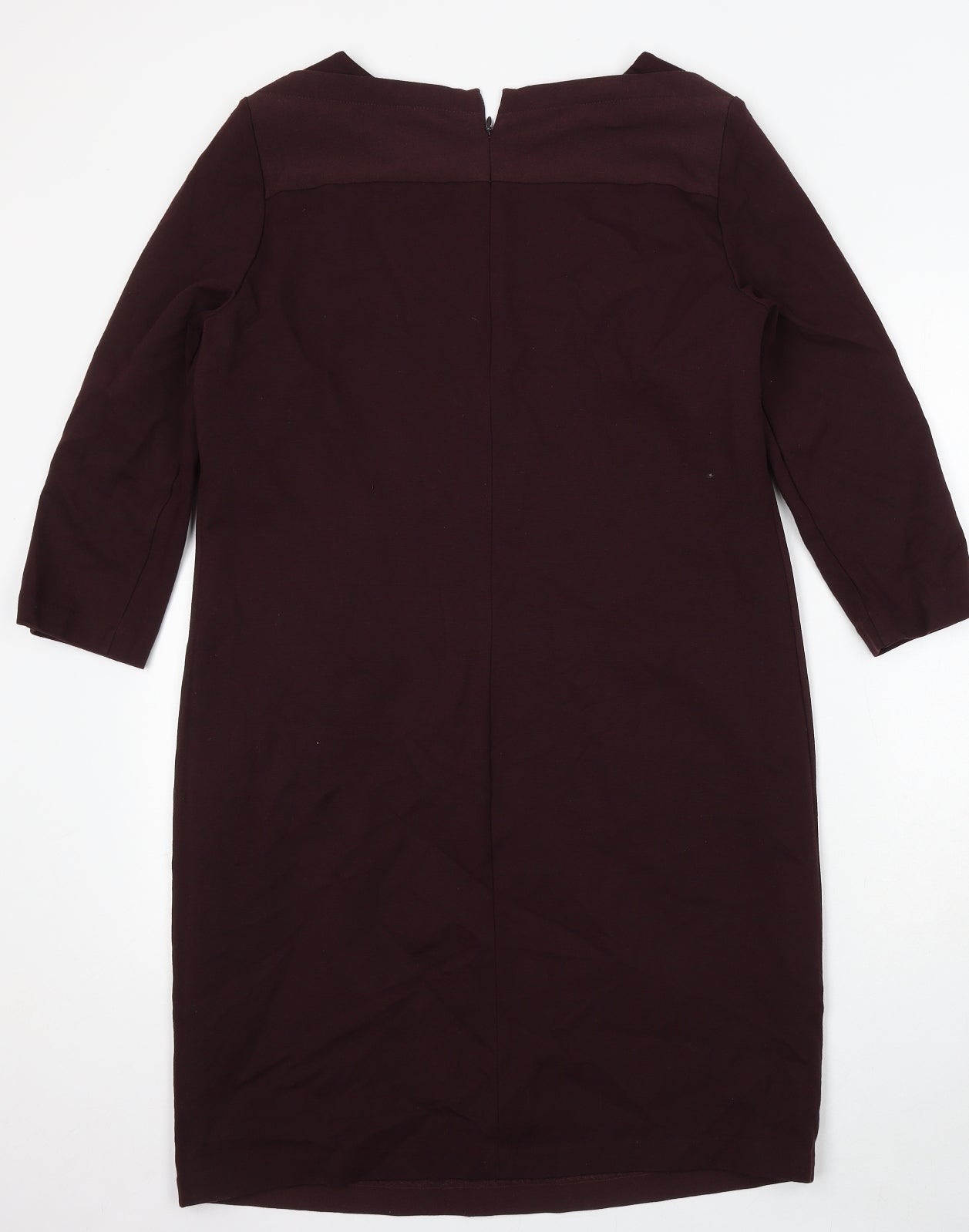 Sandwich Womens Red Polyester Pencil Dress Size 12 Round Neck Zip