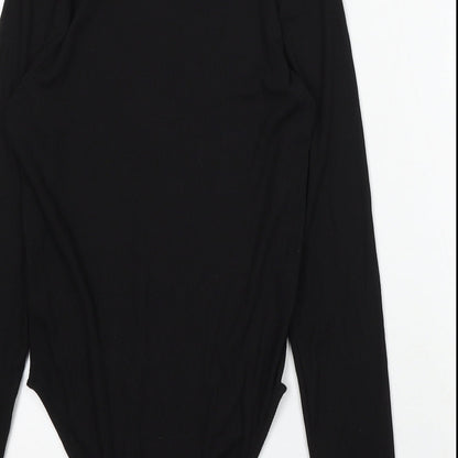 F&F Womens Black Polyester Playsuit One-Piece Size 8 Snap