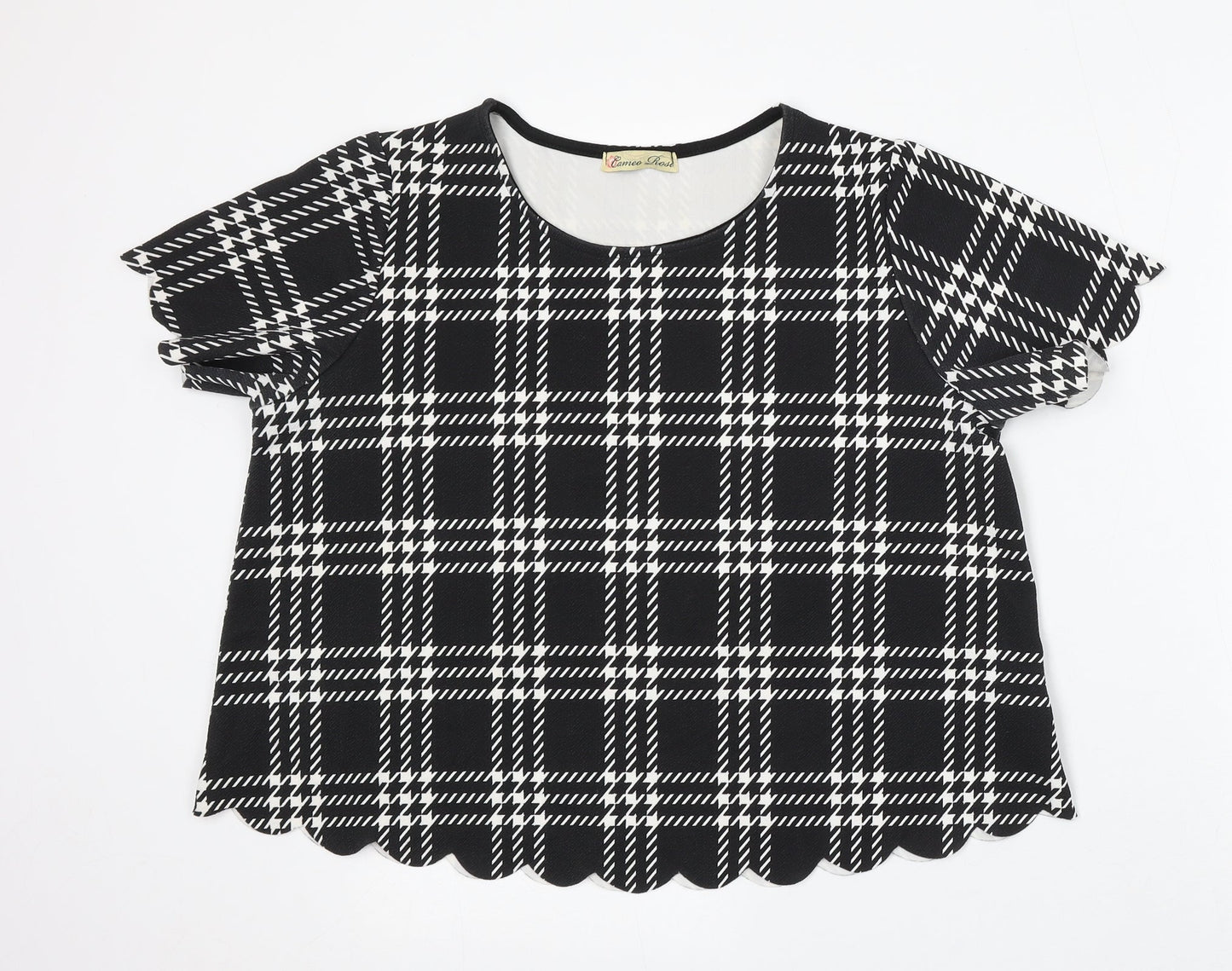 Womens UK Size 12 Cameo Rose Black Pullover Jumper