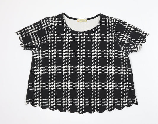 Womens UK Size 12 Cameo Rose Black Pullover Jumper