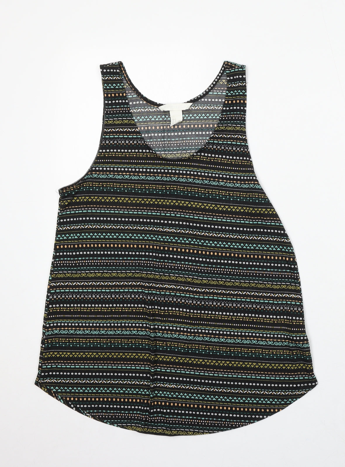 Womens UK Size S H&M Black Basic Tank