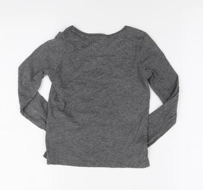 Primark Womens Grey Polyester Basic T-Shirt Size 4 Round Neck - Sparkle & Shine