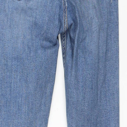 Topshop Womens Blue Cotton Skinny Jeans Size 8 L24 in Regular Zip