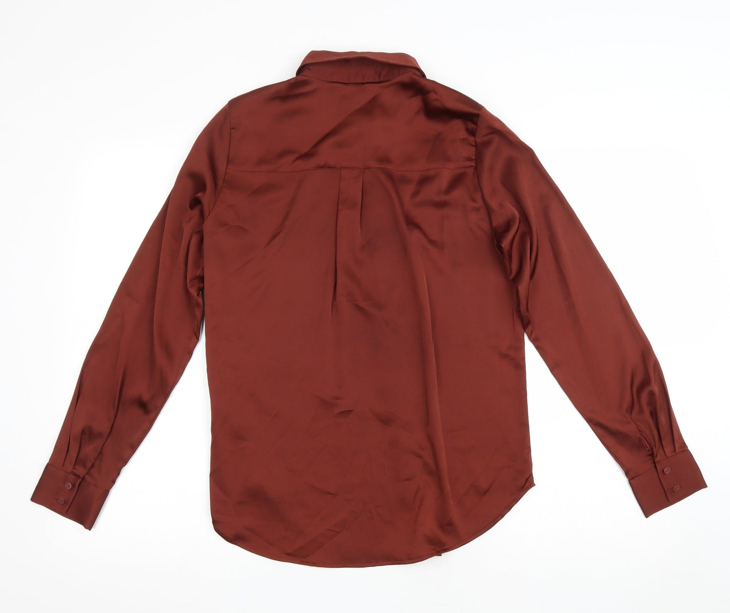 Womens UK Size 32 H&M Brown Basic Button-Up