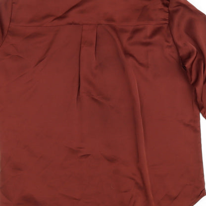 Womens UK Size 32 H&M Brown Basic Button-Up
